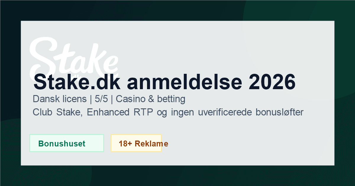 Stake.dk grafik brugt til Bonushusets forklaring af vilkår og betingelser